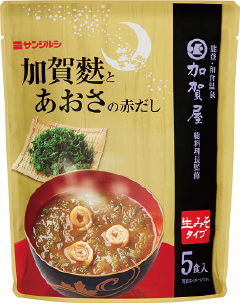 加賀麩とあおさの赤だし
