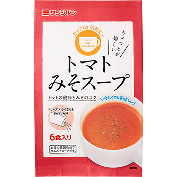 カップde気軽に!トマト みそスープ