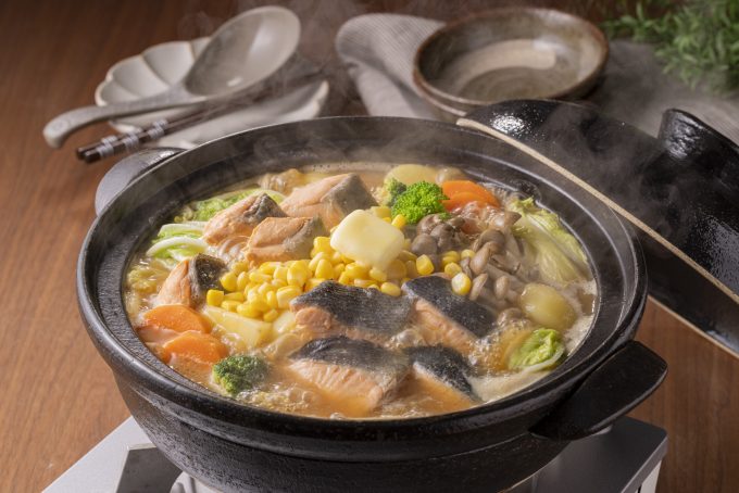 鮭の味噌バター鍋